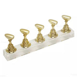 Nail Stand for 5 tips, GOLD or WHITE