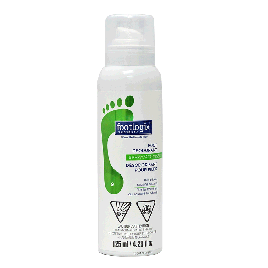 Footlogix - FOOT DEODORANT SPRAY 125ml/4.2oz. Please contact us for Professional (Licensed NailTech) pricing!