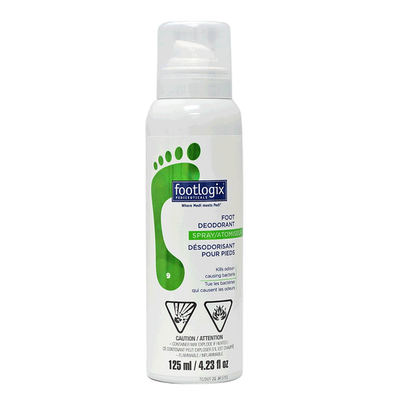 Footlogix - FOOT DEODORANT SPRAY 125ml/4.2oz. Please contact us for Professional (Licensed NailTech) pricing!