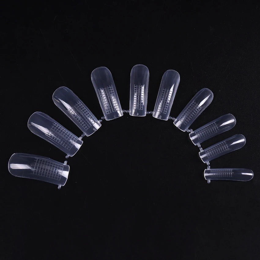 Nail Forms Poly Gel Clear Nail Extension Tips Building - Temu