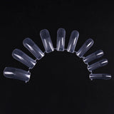 Dual Nail Forms #1 "Square" clear for acrygel, polygel, 100pc