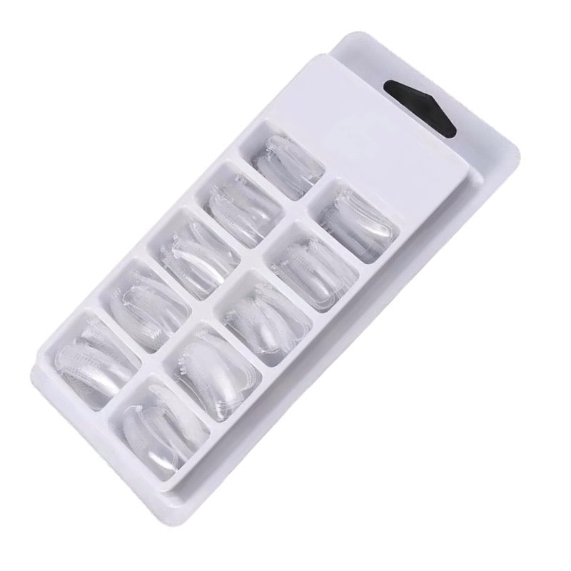 Dual Nail Forms #1 "Square" clear for acrygel, polygel, 100pc