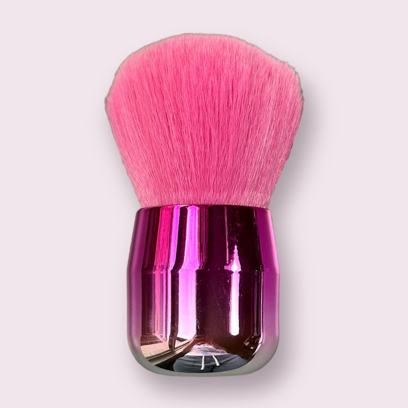 Brush for nail dust, 1pc, ombré silver/pink