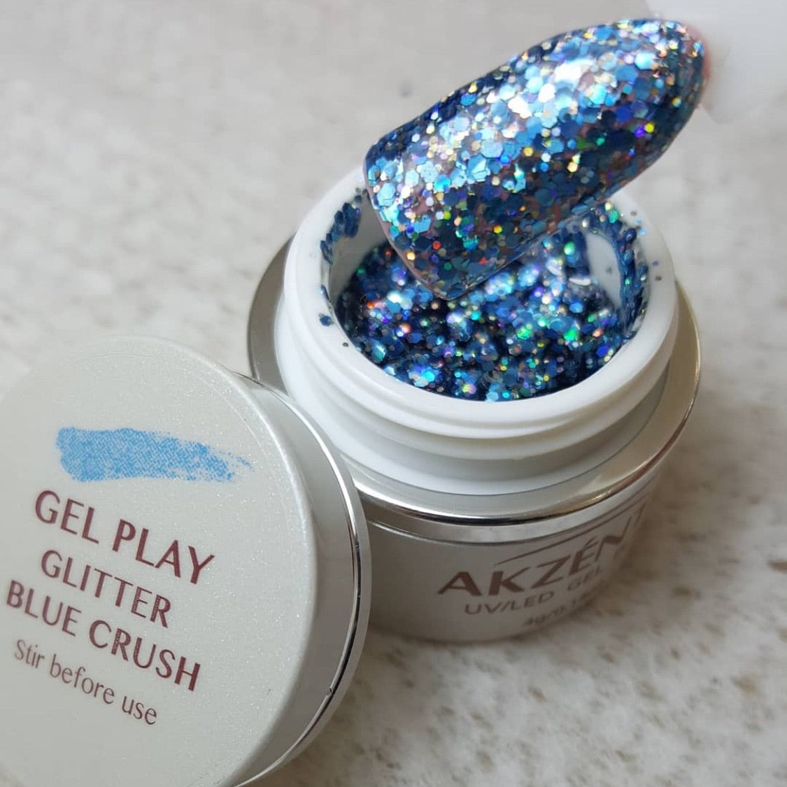 AKZENTZ GEL PLAY - GLITTER BLUE CRUSH