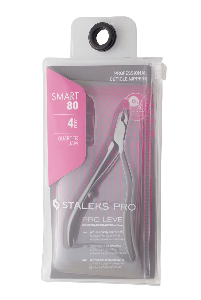 STALEKS Cuticle Nippers, model SMART NS-80-4 (4mm edge)