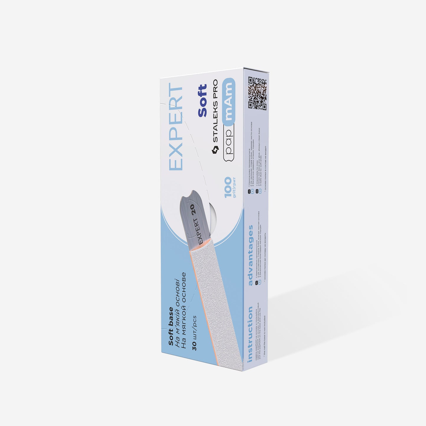 STALEKS PRO "PAPMAM" EXPERT 20 Case 100 WHITE GRIT (soft foam base)